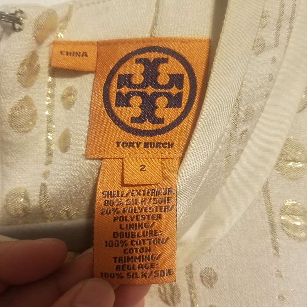 Tory Burch Midi Dress Embroided Size 2 - Picture 16 of 16
